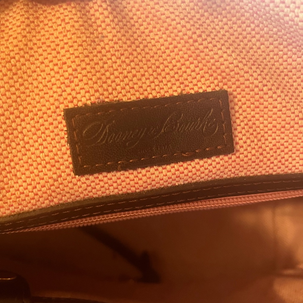 Dooney & Bourke Brown Leather Animal Print Satchel with matching wallet - Picture 10 of 16